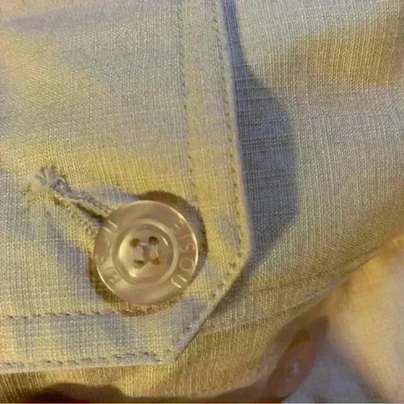 Bisou Bisou belted button down jacket cotton size 14 - Picture 5 of 5